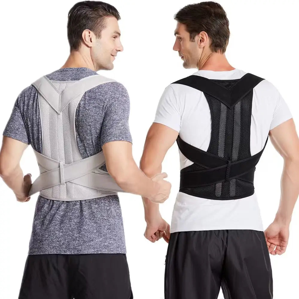 Spine Corrector Adjustable Upper Posture Belt with Clavicle Support Breathable Back Straightener Brace