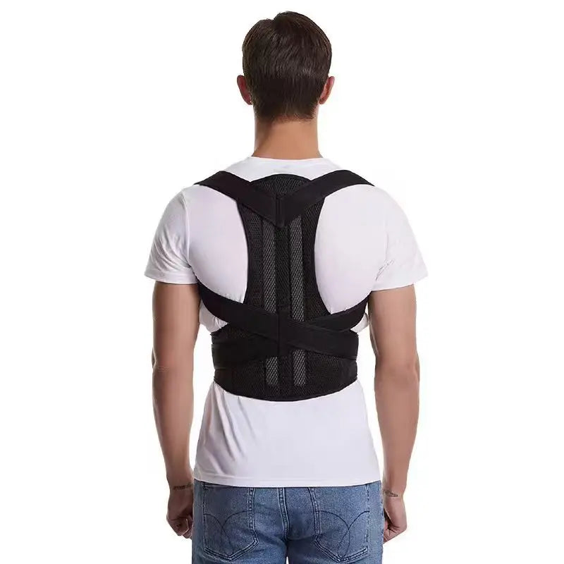Spine Corrector Adjustable Upper Posture Belt with Clavicle Support Breathable Back Straightener Brace